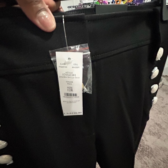 WHBM Jolie Button Straight Luxe Stretch Pant - Picture 6 of 6